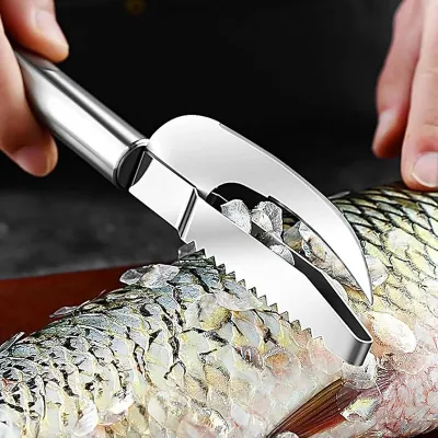 2 in 1 Stainless Steel Knife and Fish Scale Remover 